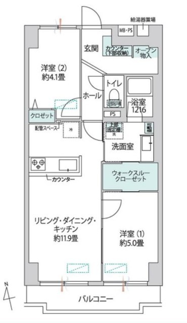 飯田橋第二パークファミリア 12階 間取り図