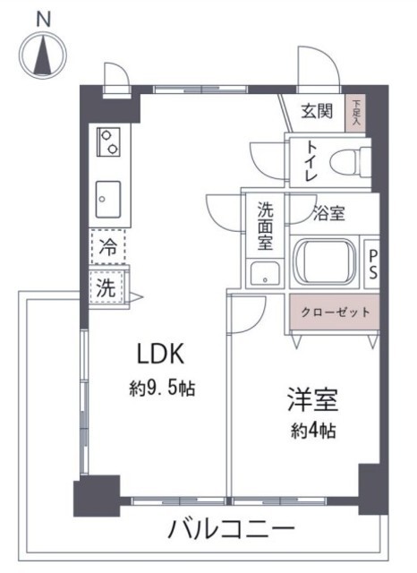 中島第一ビル 4階 間取り図