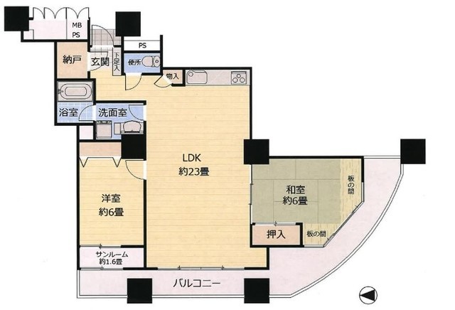 西戸山タワーホウムズノースタワー 10階 間取り図