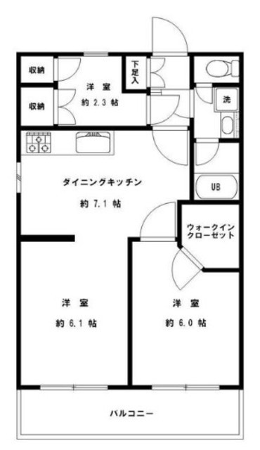 マートルコート新宿ガーデンハウス 3階 間取り図