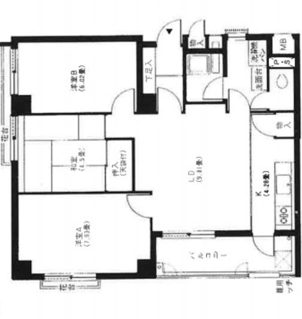 パーク・ハイム駒沢 3階 間取り図