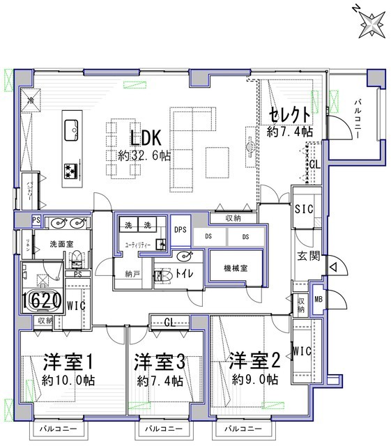 赤坂七番館 3階 間取り図