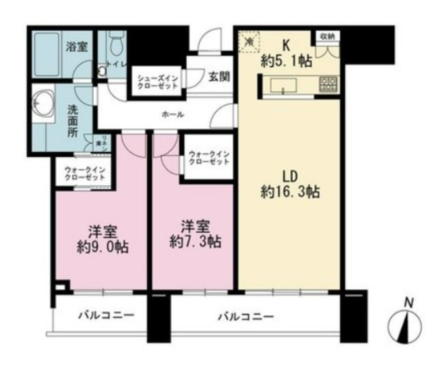 赤坂タワーレジデンス　トップオブザヒル 24階 間取り図