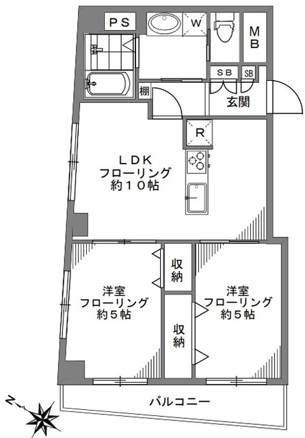 桜新町ヒミコマンション 1階 間取り図
