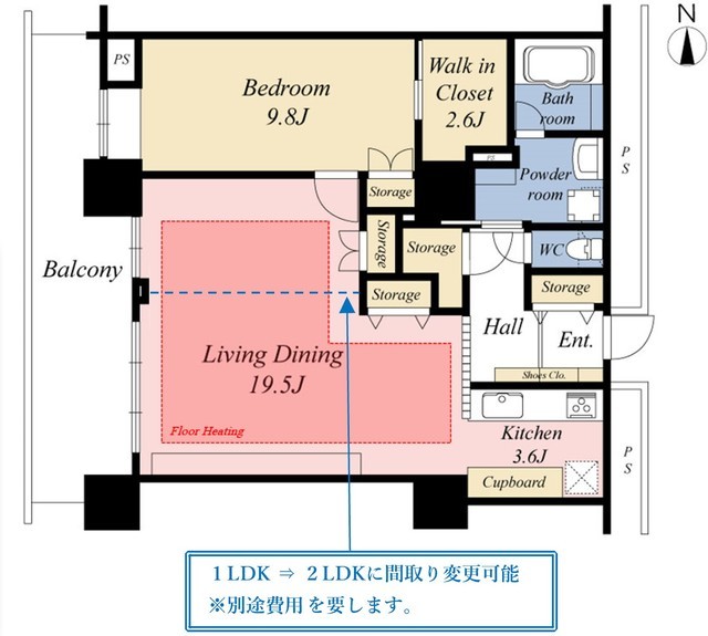 ザ・パークタワー東京サウス 16階 間取り図
