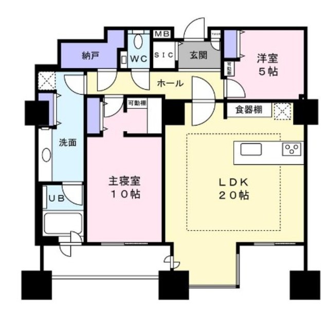 東京ツインパークス 32階 間取り図