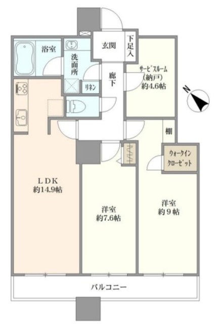 コスモ東京ベイタワー 5階 間取り図