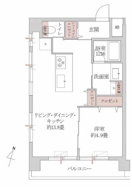 上原ハウス 2階 間取り図