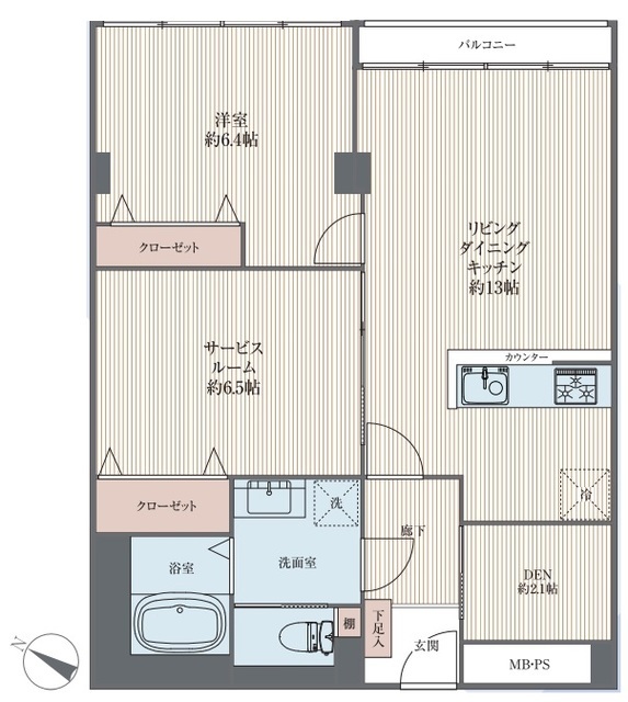 ニュー赤坂コーポラス 4階 間取り図