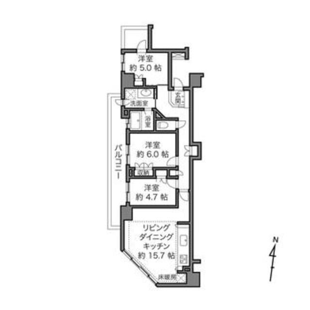 パークホームズ錦糸町ホワイトスクエア 9階 間取り図