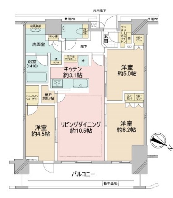 ブリリアザタワー東京八重洲アベニュー 26階 間取り図