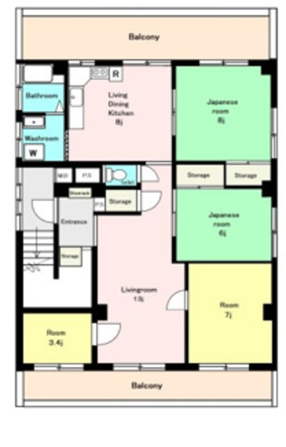 メゾン西池 4階 間取り図