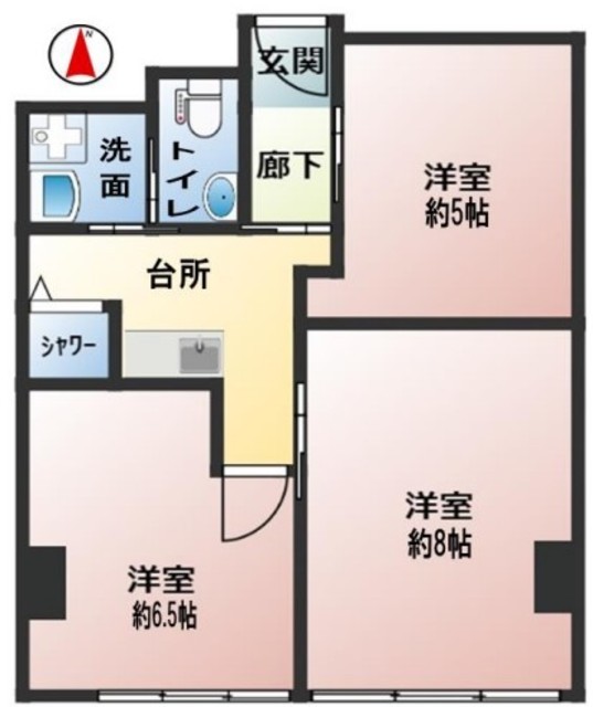 カーサ新宿 3階 間取り図