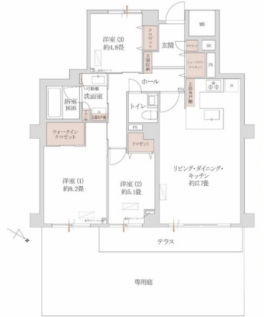 赤坂新坂ハウス 1階 間取り図