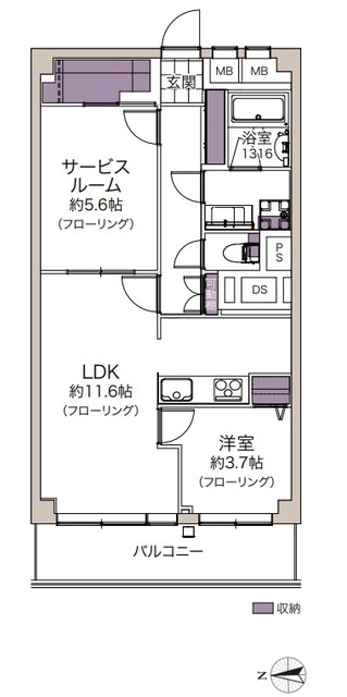 西新宿ハウス 7階 間取り図