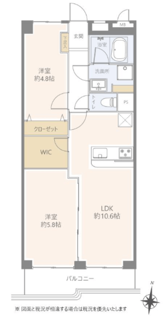 木場ハイツ 2階 間取り図