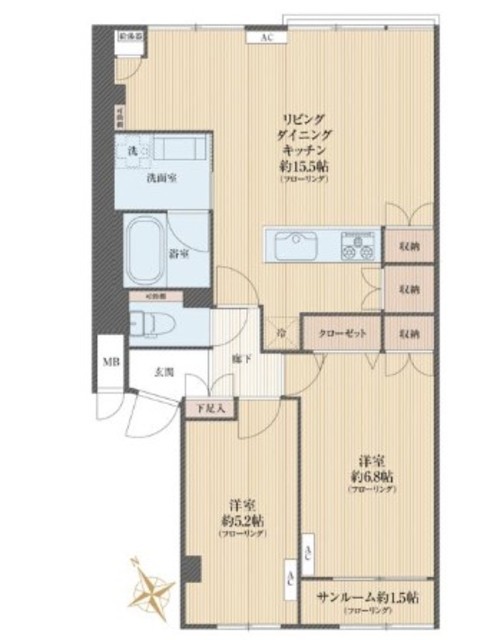 池田山ロイヤルマンション 1階 間取り図