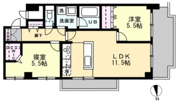 飯田橋第二パークファミリア 14階 間取り図