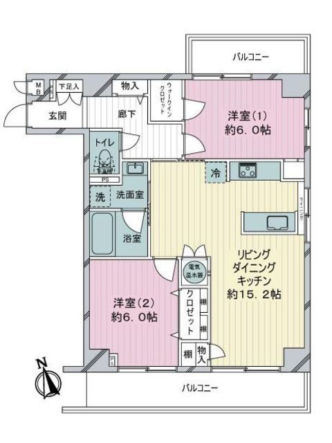 ジョイフル門前仲町第2 4階 間取り図