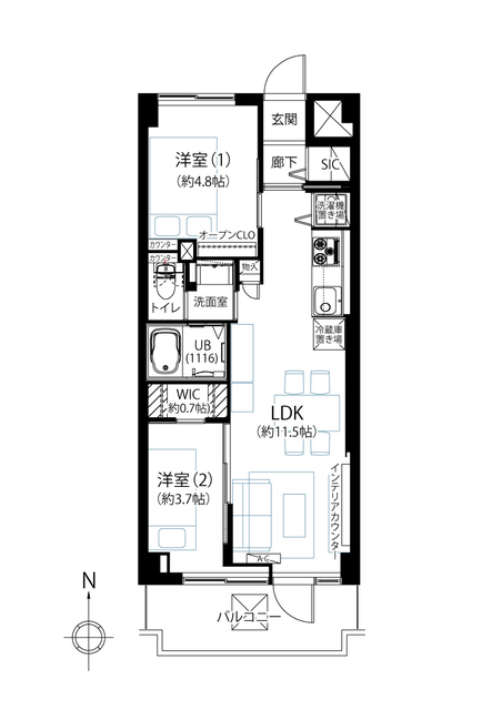 ハイライフ浅草 4階 間取り図