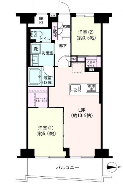 パレロワイヤル杉並 3階 間取り図