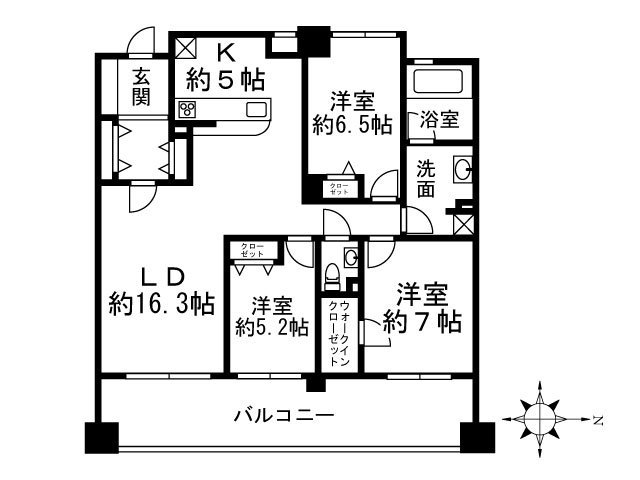 グランドステージ錦糸町弐番館 5階 間取り図