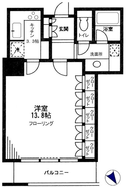 東京ツインパークス 11階 間取り図