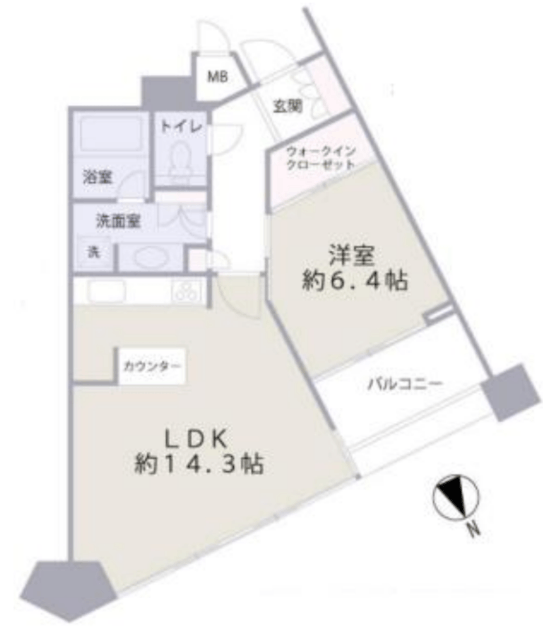 パークコート赤坂ザ・タワー 23階 間取り図
