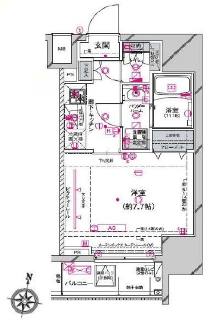 ステージグランデ大島 9階 間取り図