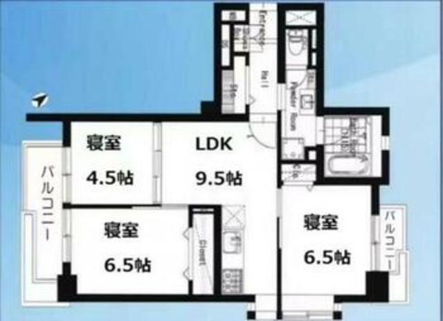 ライオンズマンション江古田 4階 間取り図