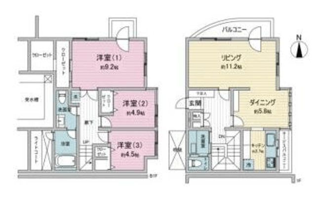 マイトレイヤーコート 1階 間取り図