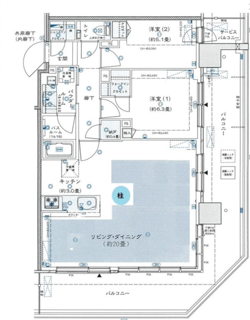シティタワーズ東京ベイ　イーストタワー 28階 間取り図