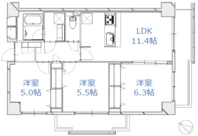 向島パークハイツ 4階 間取り図