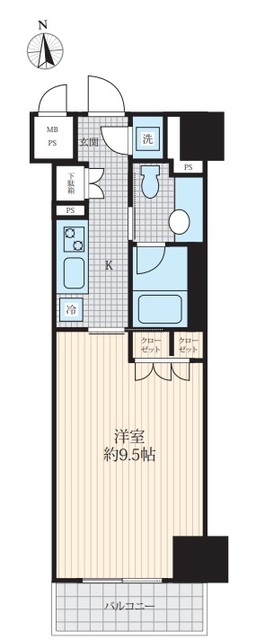 コンパートメント東京中央 5階 間取り図