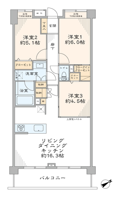 日神パレステージ高井戸 4階 間取り図