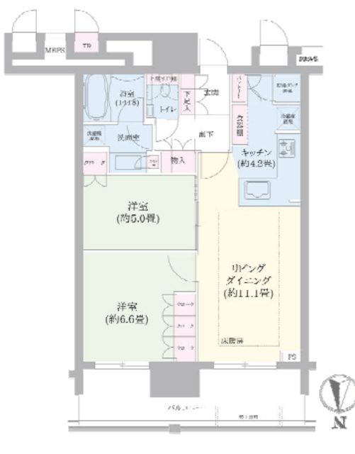 ザ・トヨスタワー（THE TOYOSU TOWER） 11階 間取り図