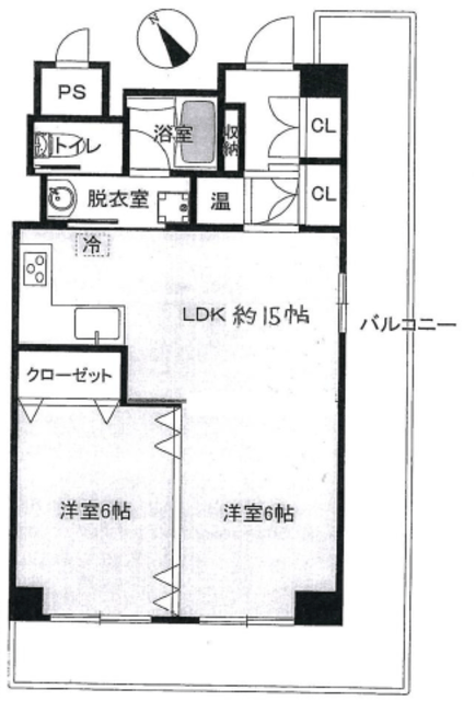 ビューハイム上池台 8階 間取り図