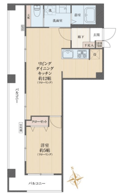 東中野マンション 7階 間取り図
