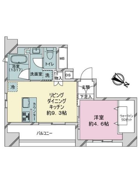 アージョ文京千駄木クレアーレ 9階 間取り図