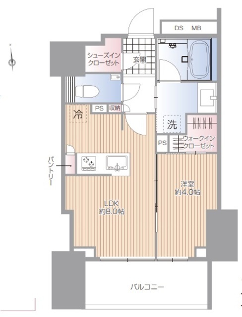 グレーシア千代田秋葉原 8階 間取り図