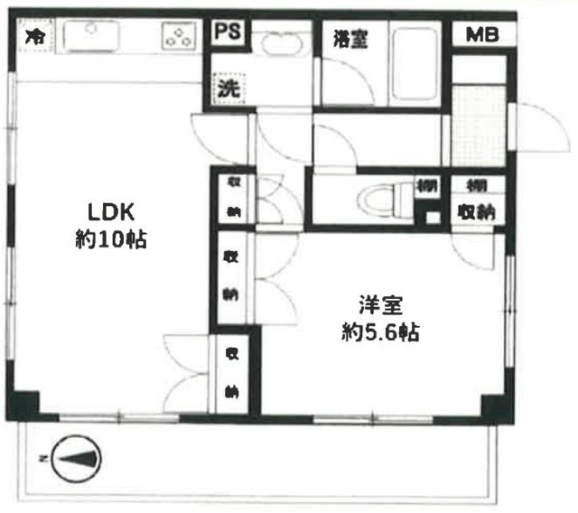 藤和シティホームズ高田馬場 4階 間取り図