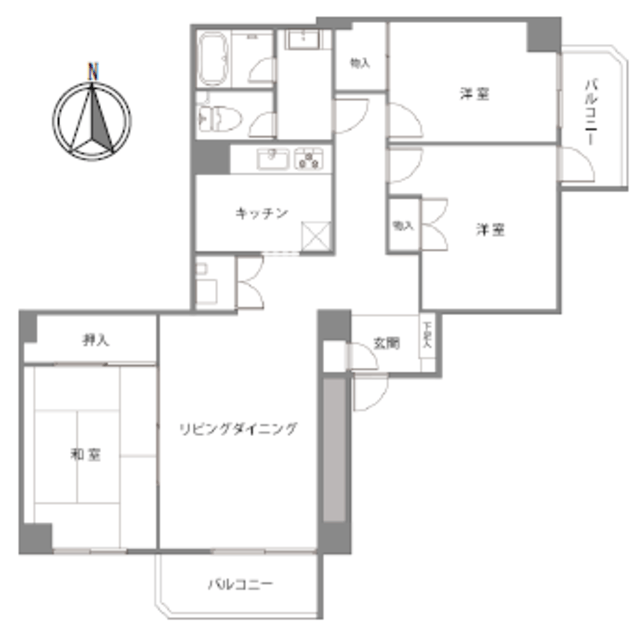 徳川マンション 8階 間取り図